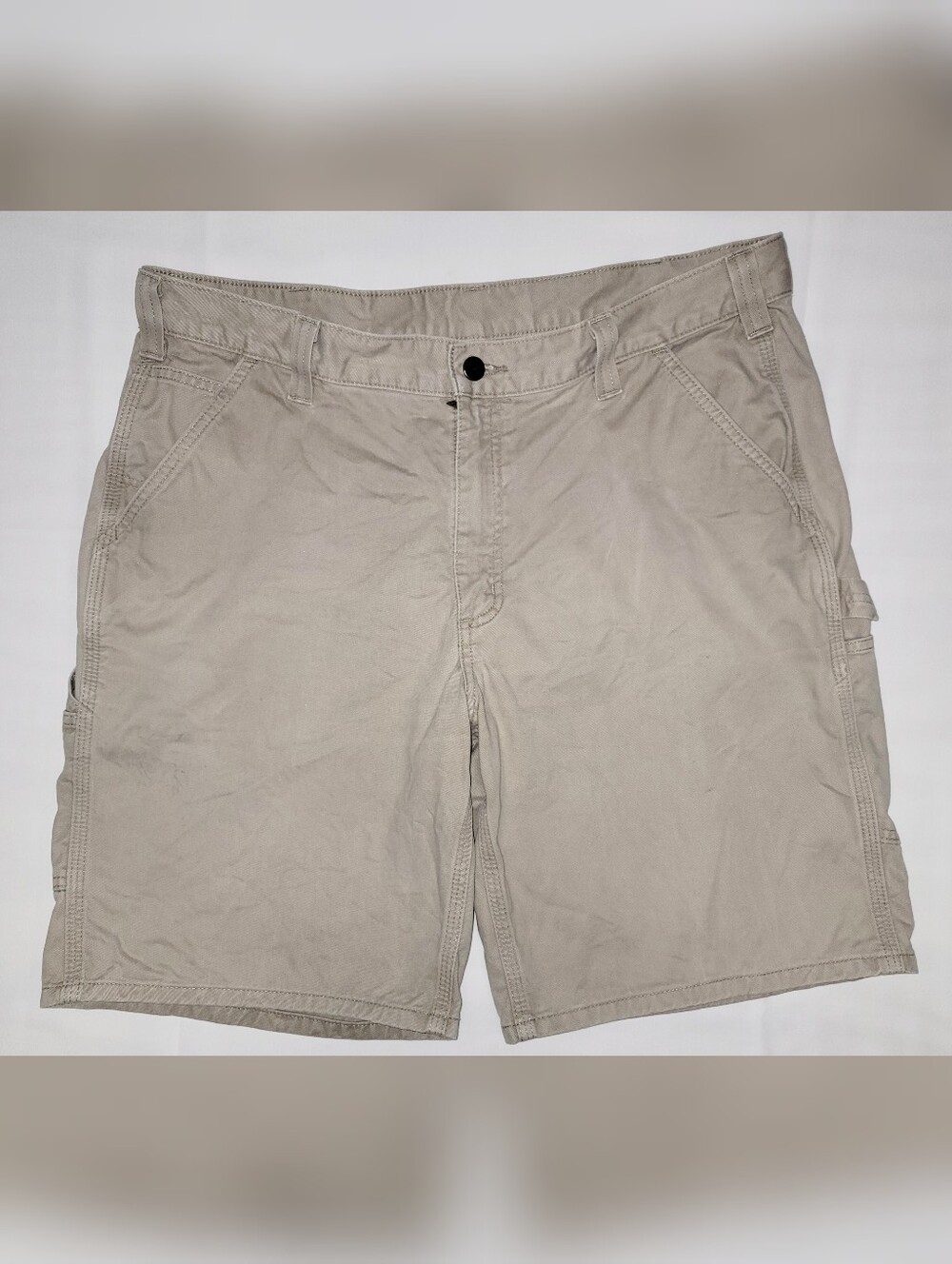 Carhartt Men's Tan Cargo Relaxed Fit Shorts - Rugged Workwear Style - Picture 2 of 15